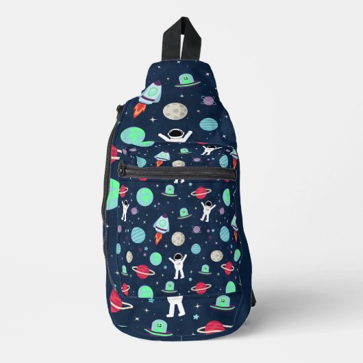 Ruimte Patroon illustratie Sling Bag (Voorkant)