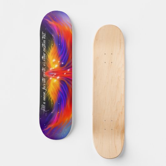 Ruimte Phoenix Wspanwijdte met Uw Citaat Skateboard (Voorkant)