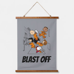 RUIMTE   Pinda's in de ruimte Hangend Wandkleed