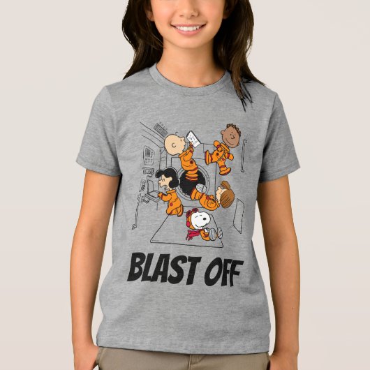 RUIMTE | Pinda's in de ruimte Tri-Blend Shirt (Voorkant)