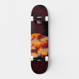 Ruimte Pixel Art. Skateboard