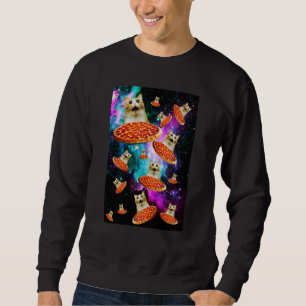 Ruimte Pizza Kat Astronaut Kitten Sarcasme Voedsel Trui