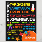 Ruimte, Planetarium-evenement Adverteren Flyer (Voorkant)