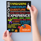 Ruimte, Planetarium-evenement Adverteren Flyer (Hand)