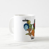 Ruimte-Pop Kunst, Sci Fi Kunst. Koffiemok (Voorkant links)