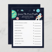 Ruimte raden de prijs-juiste Baby shower (Voorkant / Achterkant)