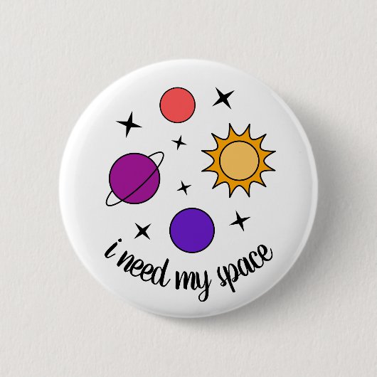 Ruimte Ronde Button 5,7 Cm (Voorkant)