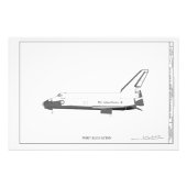  ruimte-Shuttle Concept Technical Drawing Po Foto Afdruk (Voorkant)