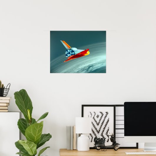 ruimte-Shuttle-conceptie Poster (Thuiskantoor)