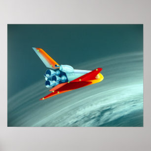 ruimte-Shuttle-conceptie Poster