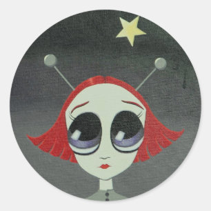 ruimte smelt ronde sticker