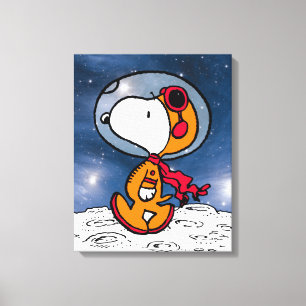 RUIMTE   Snoopy Astronaut Canvas Afdruk