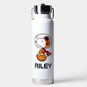 RUIMTE   Snoopy Astronaut   Jouw namen toevoegen Waterfles