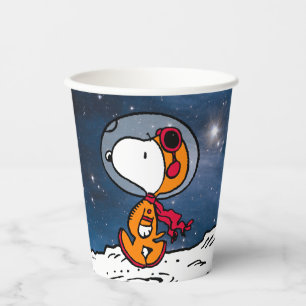 RUIMTE   Snoopy Astronaut Papieren Bekers