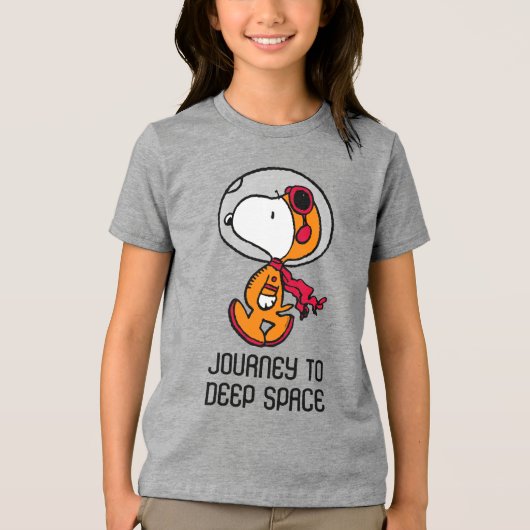 RUIMTE | Snoopy Astronaut Tri-Blend Shirt (Voorkant)