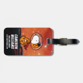 RUIMTE | Snoopy Geometric Moon Walk Bagagelabel (Achterkant horizontaal)