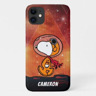 RUIMTE   Snoopy Geometric Moon Walk iPhone 11 Hoesje