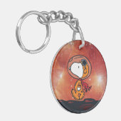 RUIMTE | Snoopy Geometric Moon Walk Sleutelhanger (Voorkant Links)