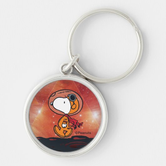 RUIMTE | Snoopy Geometric Moon Walk Sleutelhanger (Voorkant)