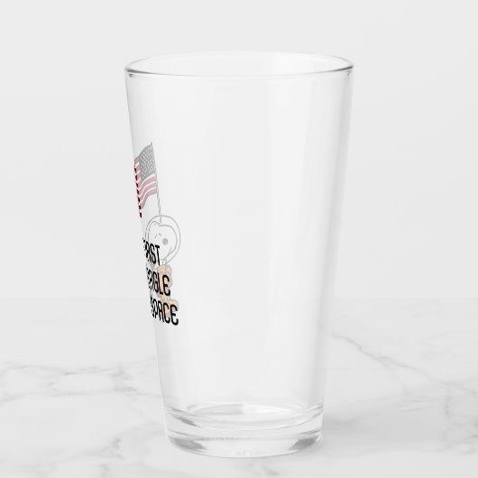 RUIMTE | Snoopy met vlagastronaut Glas (Links)