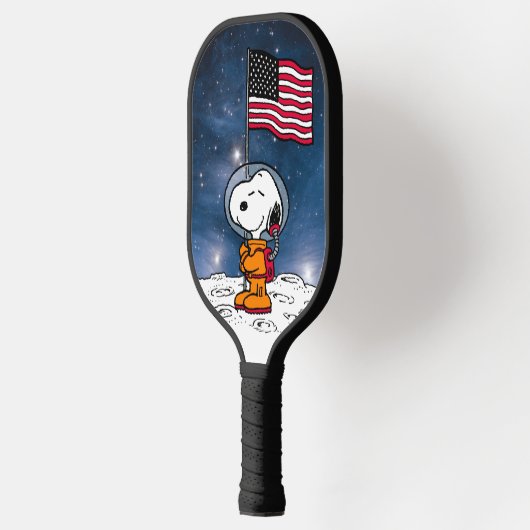 RUIMTE | Snoopy met vlagastronaut Pickleball Paddle (Links)