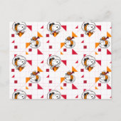 RUIMTE | Snoopy Space Suit White Pattern Briefkaart (Voorkant)