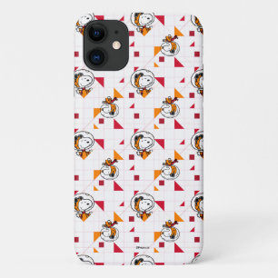 RUIMTE   Snoopy Space Suit White Pattern iPhone 11 Hoesje