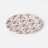 RUIMTE | Snoopy Space Suit White Pattern Papieren Bordje (Gekanteld)