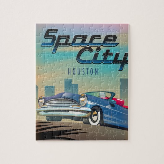 Ruimte Stad Houston Legpuzzel (Verticaal)