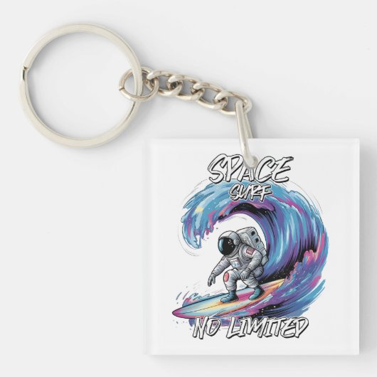 Ruimte surf geen beperkt shirt sleutelhanger (voorkant)