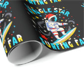 Ruimte Surf met Santa in Cosmic Adventure Design Cadeaupapier (Rol Hoek)