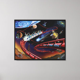 Ruimte Thrills Kosmische Achtbaan Kunstenaarsconce Canvas Afdruk
