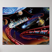 Ruimte Thrills Kosmische Achtbaan Kunstenaarsconce