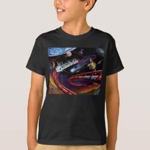 Ruimte Thrills Kosmische Achtbaan Kunstenaarsconce T-shirt
