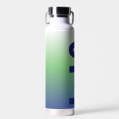 Ruimte Twee Letter Monogram Gradient Waterfles (Voorkant)