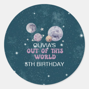 Ruimte uit deze wereldplaneten, zaterdag ronde sticker