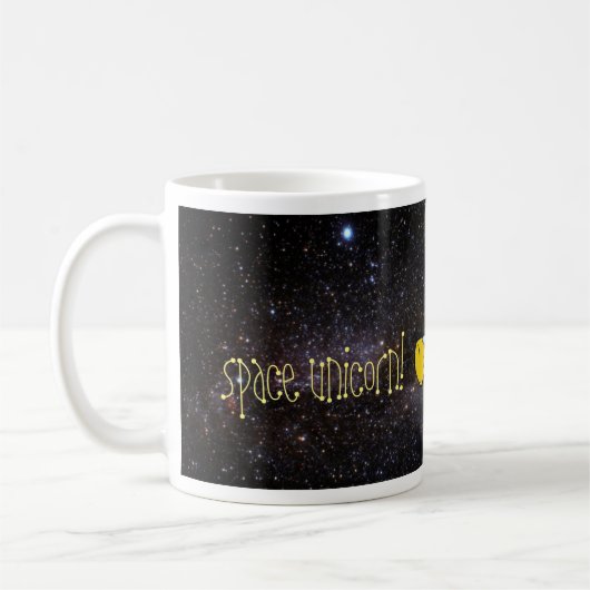Ruimte-Unicorn. mok (Links)
