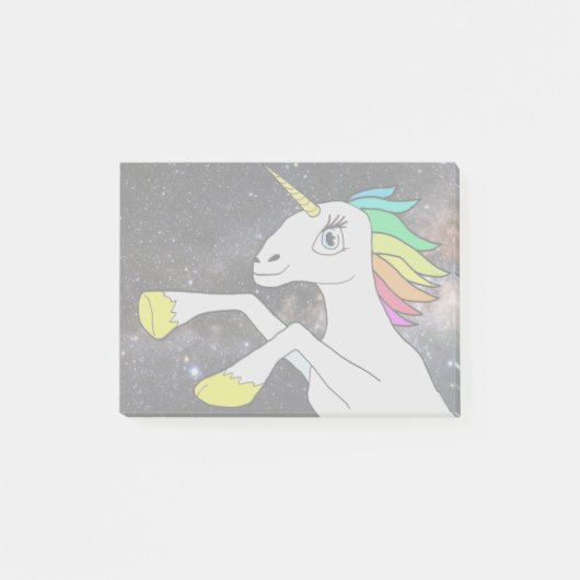 Ruimte-Unicorn. Post-it Notes... Post-it® Notes (Voorkant)