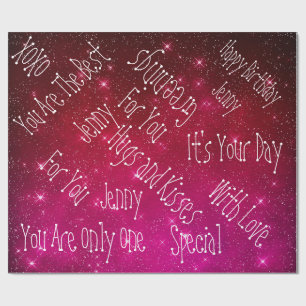 Ruimte van de Verjaardag van de melkweg de Sterren Cadeaupapier