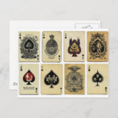 ruimte van schoppen briefkaart (Voorkant / Achterkant)