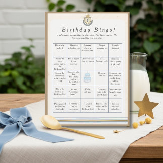 Ruimte  Verjaardag Vind Gast Bingo spelkaart Feestdagenkaart