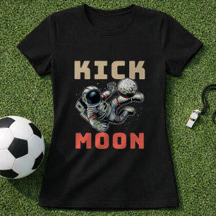Ruimte Voetbal Trap Maan Astronaut Grap T-shirt