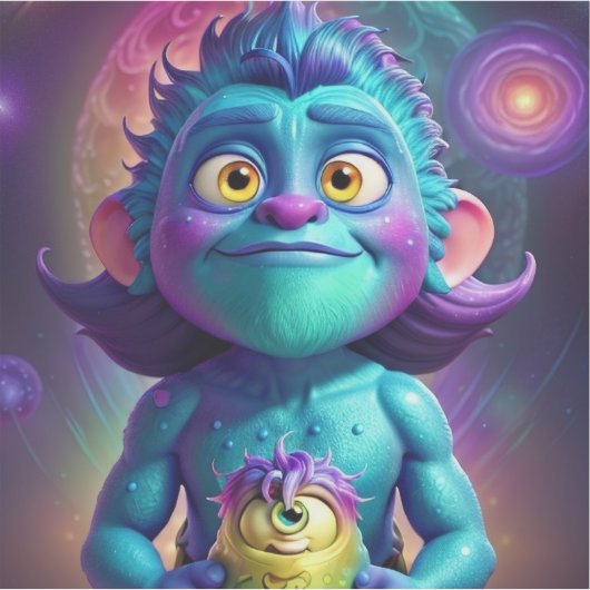 Ruimte voor Alien & Friend Sticker (Voorkant)