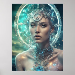 Ruimte Vrouw Mooi Scifi Poster