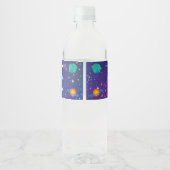 Ruimte Water Fles Etiketten Galaxy (Achterkant)