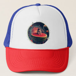 Ruimte Watermeloen Astronaut Trucker Pet