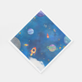 Ruimte Waterverf Design - Donkerblauw Servet (Hoek)