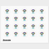 ruimteaap ronde sticker (Vel)