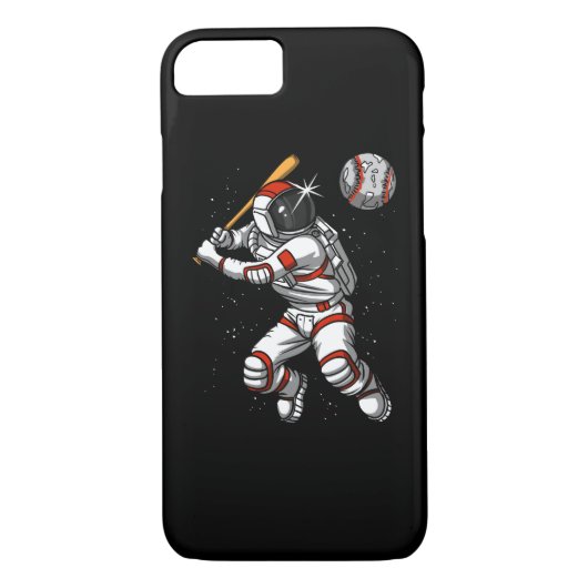 Ruimteasstronaut Baseball Player Cosmic Planet Case-Mate iPhone Case (Achterkant)