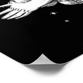 Ruimteastronaut die basketbal speelt poster (Hoek)